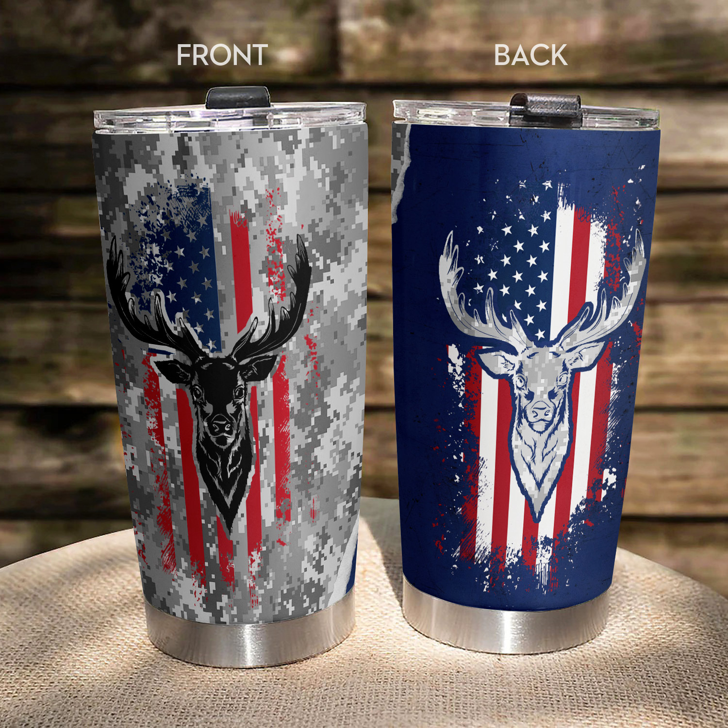 20oz Hunting Gifts for Men, Hunter Gifts for Men, Gifts for Hunters,  Valentines Day Gifts for Him, Coffee Thermos for Men, Deer Hunting Tumbler  Cup, Insulated Travel Coffee Mug with Lid 