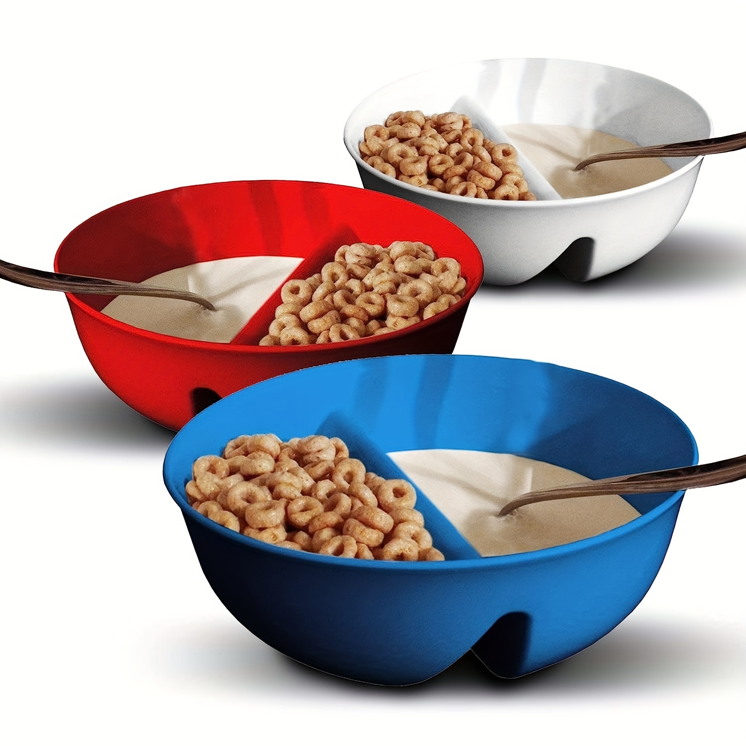 Camping Perfected: Spiral Slide Partitioned Cereal Bowl