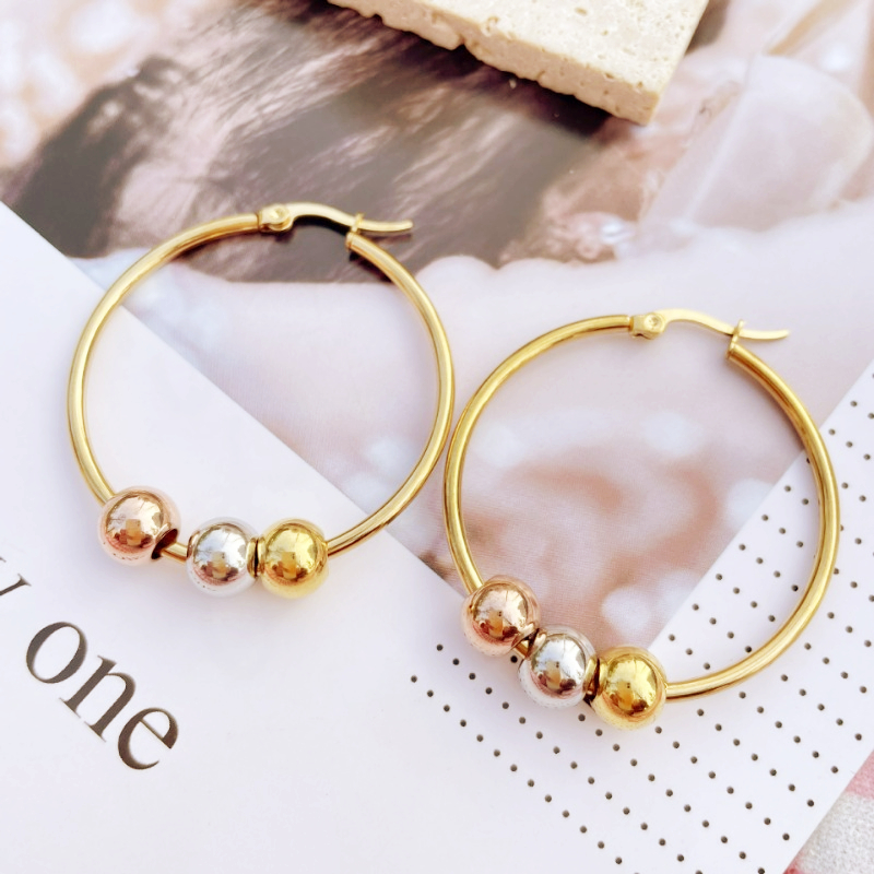 6 Pairs Hoop Earrings and Piercing Stud Earring Sets , Lightweight 14K Gold Plated Small Hoop Earrings, Classical Cute Tiny Ball Flat Back Nap