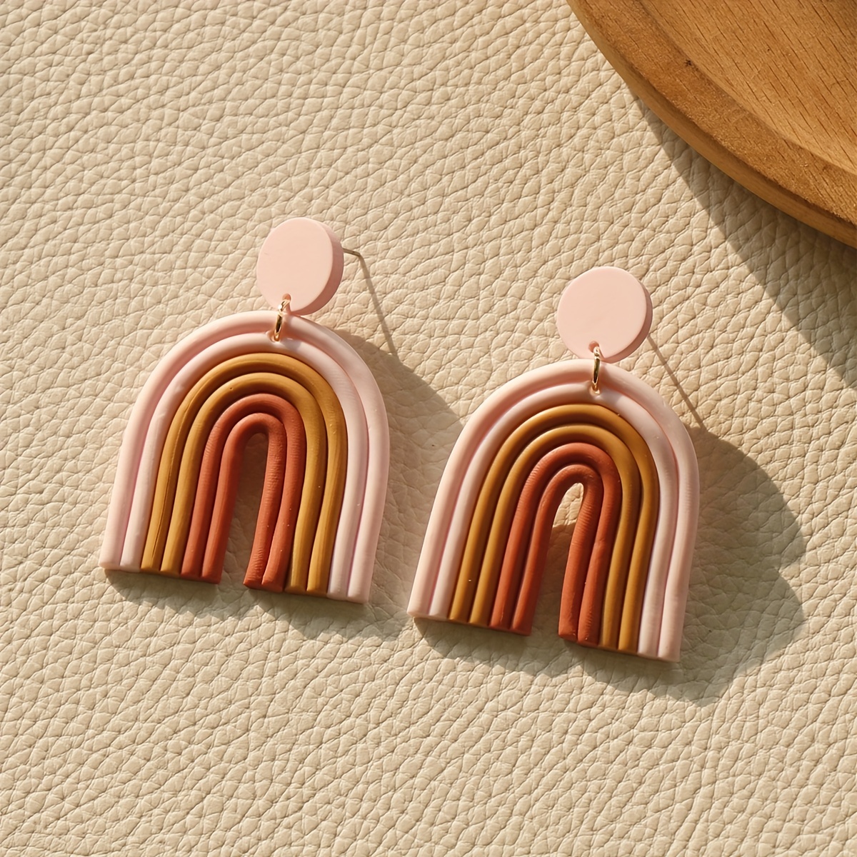 Rainbow on sale metal earrings