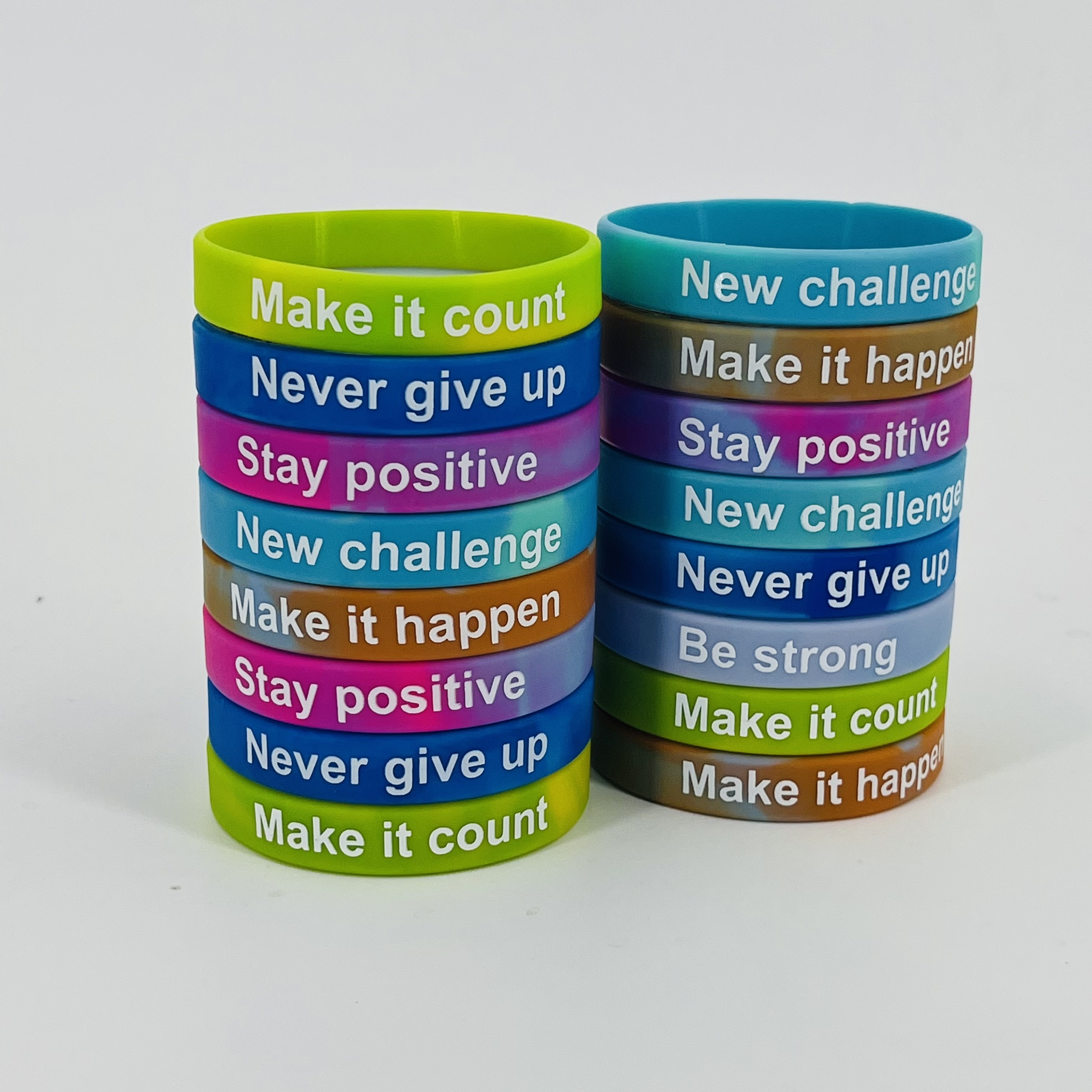 Inspirational Rubber Bracelets - 12 Count