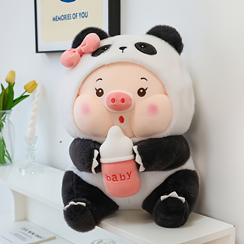 Peluche de oso Panda gigante para bebé, muñeco de peluche suave Kawaii,  almohada de cojín de dibujos animados, decoración de cama para el hogar,  regalos para niños, 120cmLying Panda80cm Fivean unisex