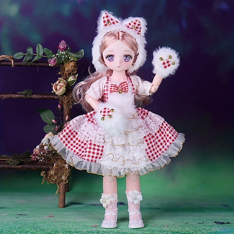 Nova Boneca Adorável Ob11 E Roupas Para Vestir Bjd 1/12 Boneca Mini 10cm  Bonecas Ornamentos Fofos Maquiagem Face Brinquedos Para Meninas Presente, Frete Grátis, Devoluções Gratuitas