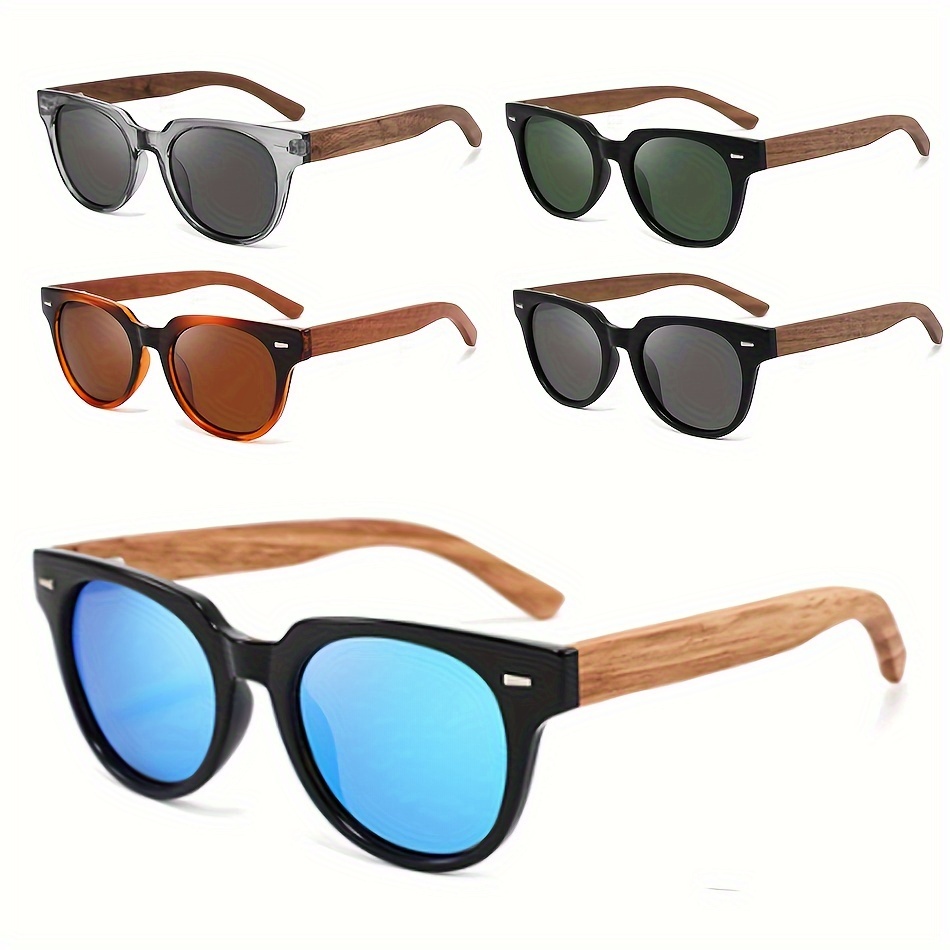 Keihion Trendy Vintage Rectangle Metal Frame Polarized Sunglasses