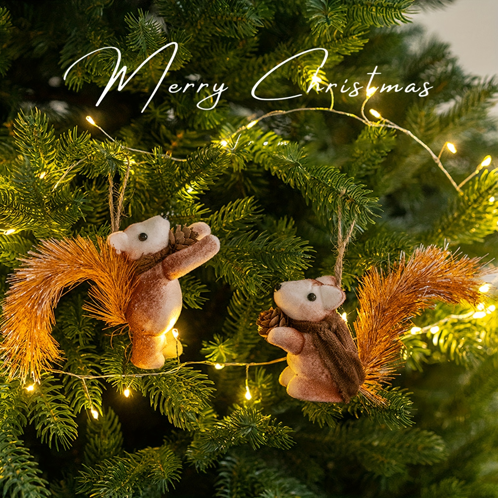 Cute Squirrel Merry Christmas Garden Flag Waterproof - Temu