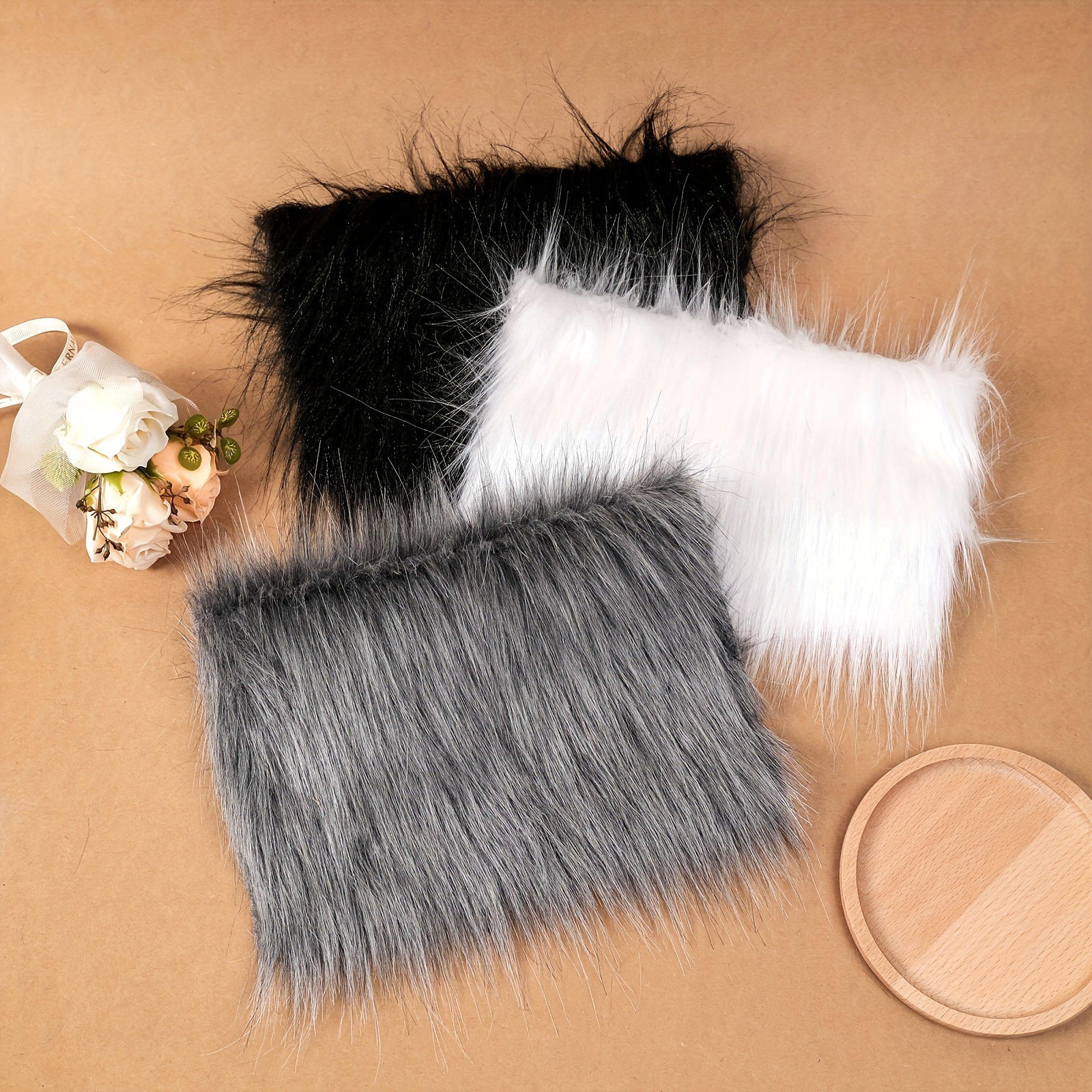 Imitation Fox Fur Fabric Fursuit Animal Ears Cotton Doll - Temu