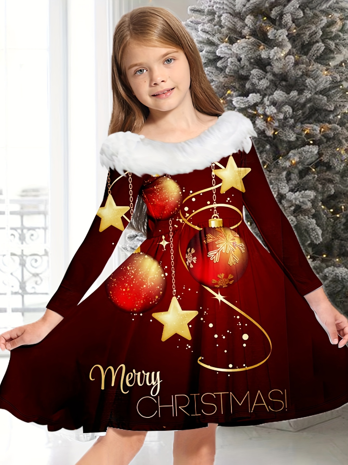 Robe tutu de renne de Noël pour filles, robe de princesse en tulle