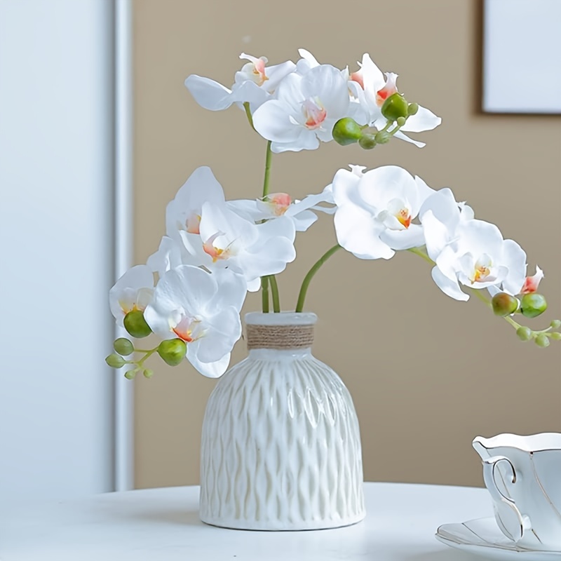 Orchidee artificielle blanche de 60 cm, Orchidées artificielles