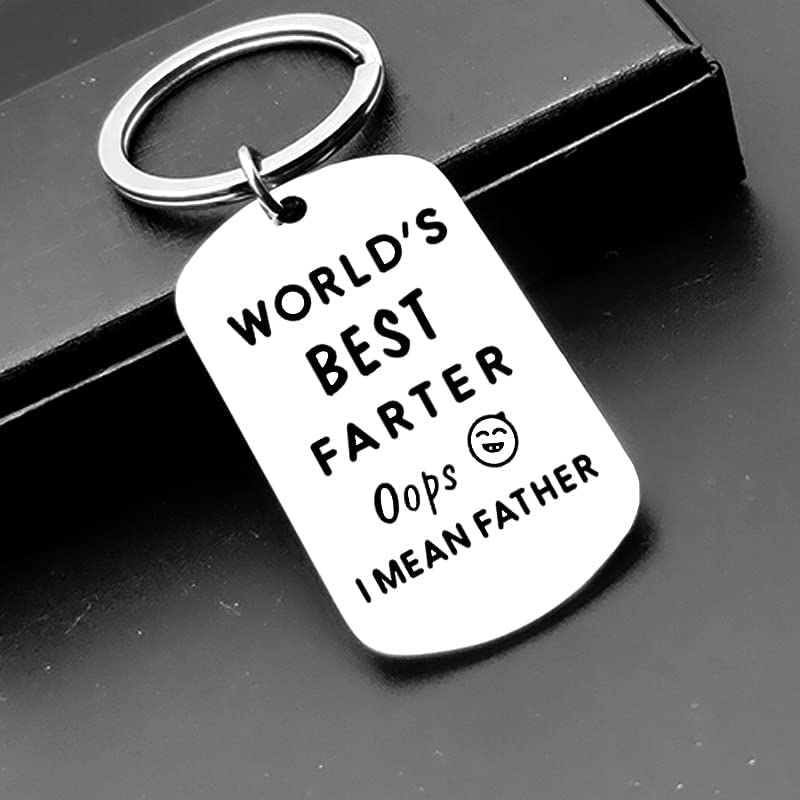 CraftingWithMyChis Worlds Best Farter Keychain, Funny Fathers Day Keychain, Funny Fathers Day Gift, Funny Gift for Fathers Day