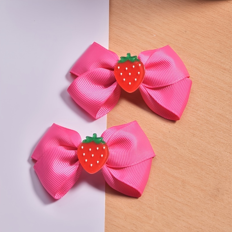 Squishy Cheeks Valentine's Day Velvet Bows Hot Pink / Hairclip