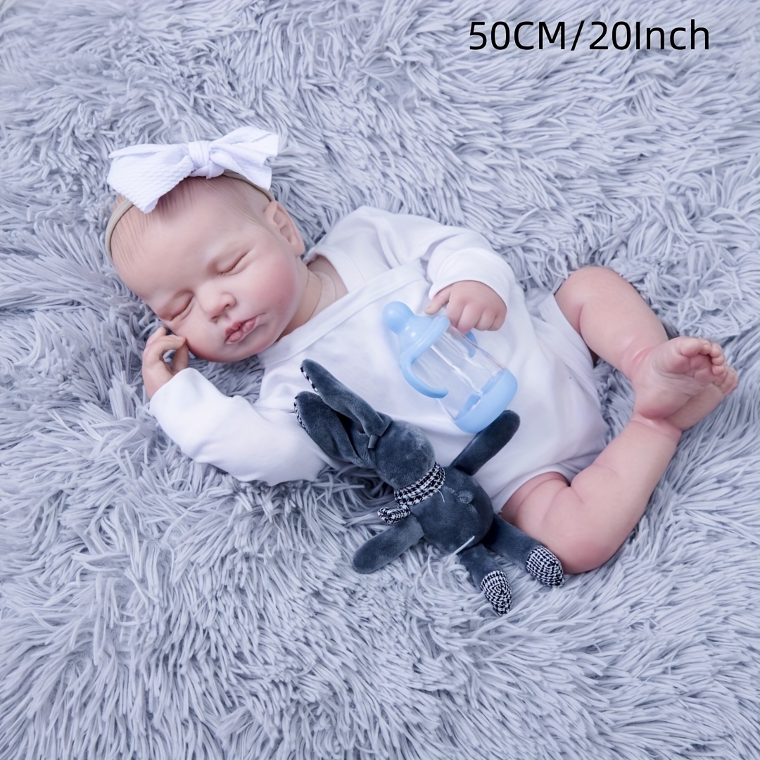 12.6inch Whole Body Soft Solid Silicone Bebe Reborn Girl With Genesis Oil  Painted Handmade Can Bath And Shower Lifelike Realistic Newborn Baby Girl Fo