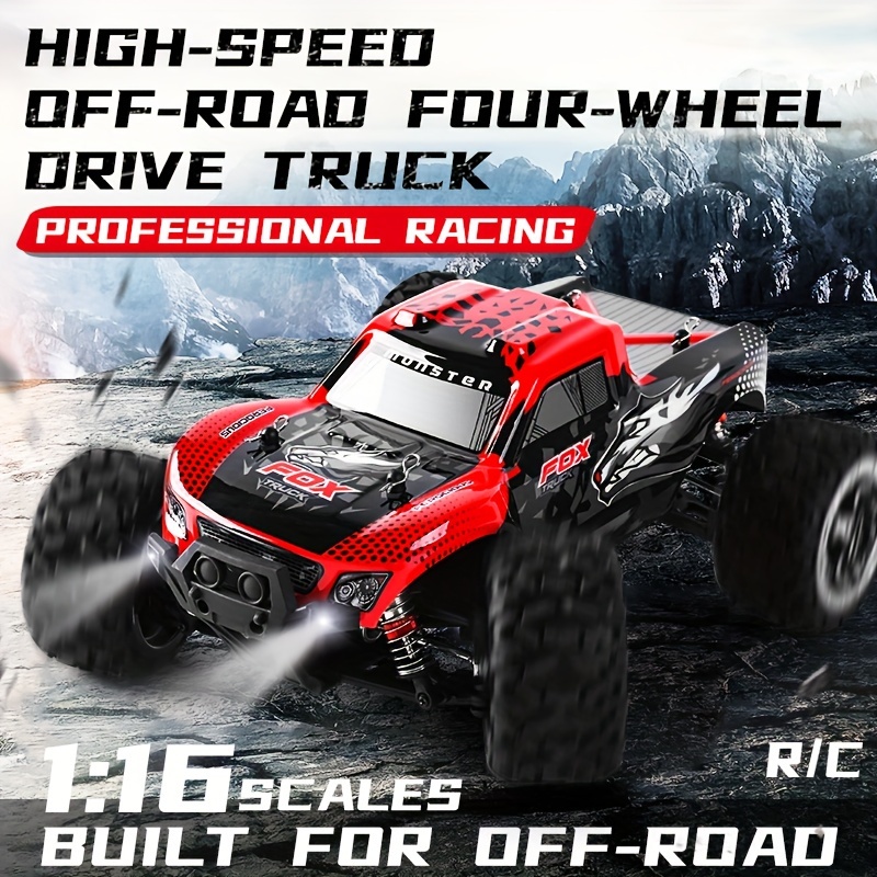 60KM H 1 16 High speed Car With Ultra Strong Magnetic Motor 4WD Power All Terrain Monster Truck Racing Car For Christmas Gift