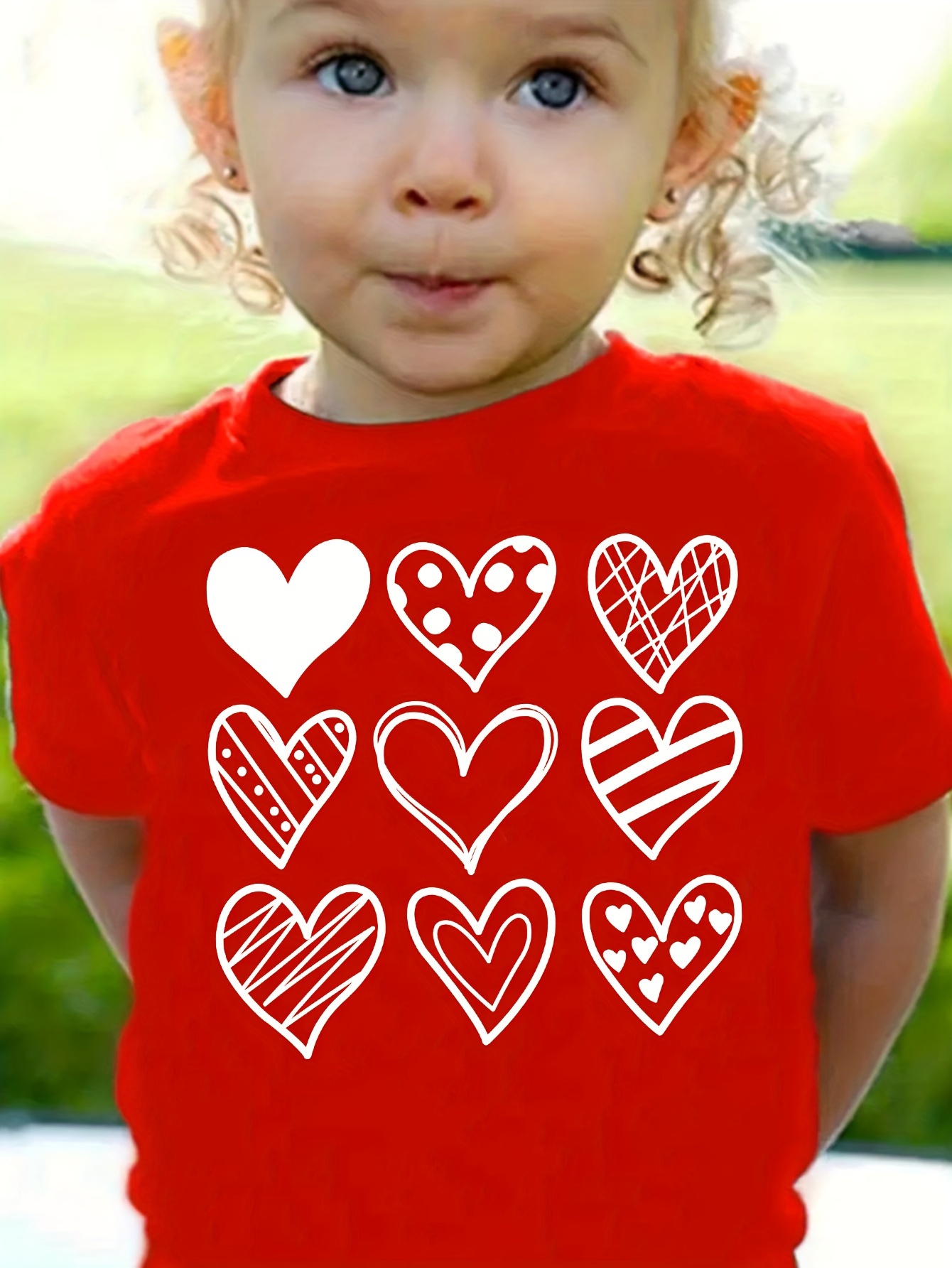 Girls Valentines Day Shirts Valentine's Day Hearts Love Kids Shirt Cool  Valentines Day Gifts for Kids 