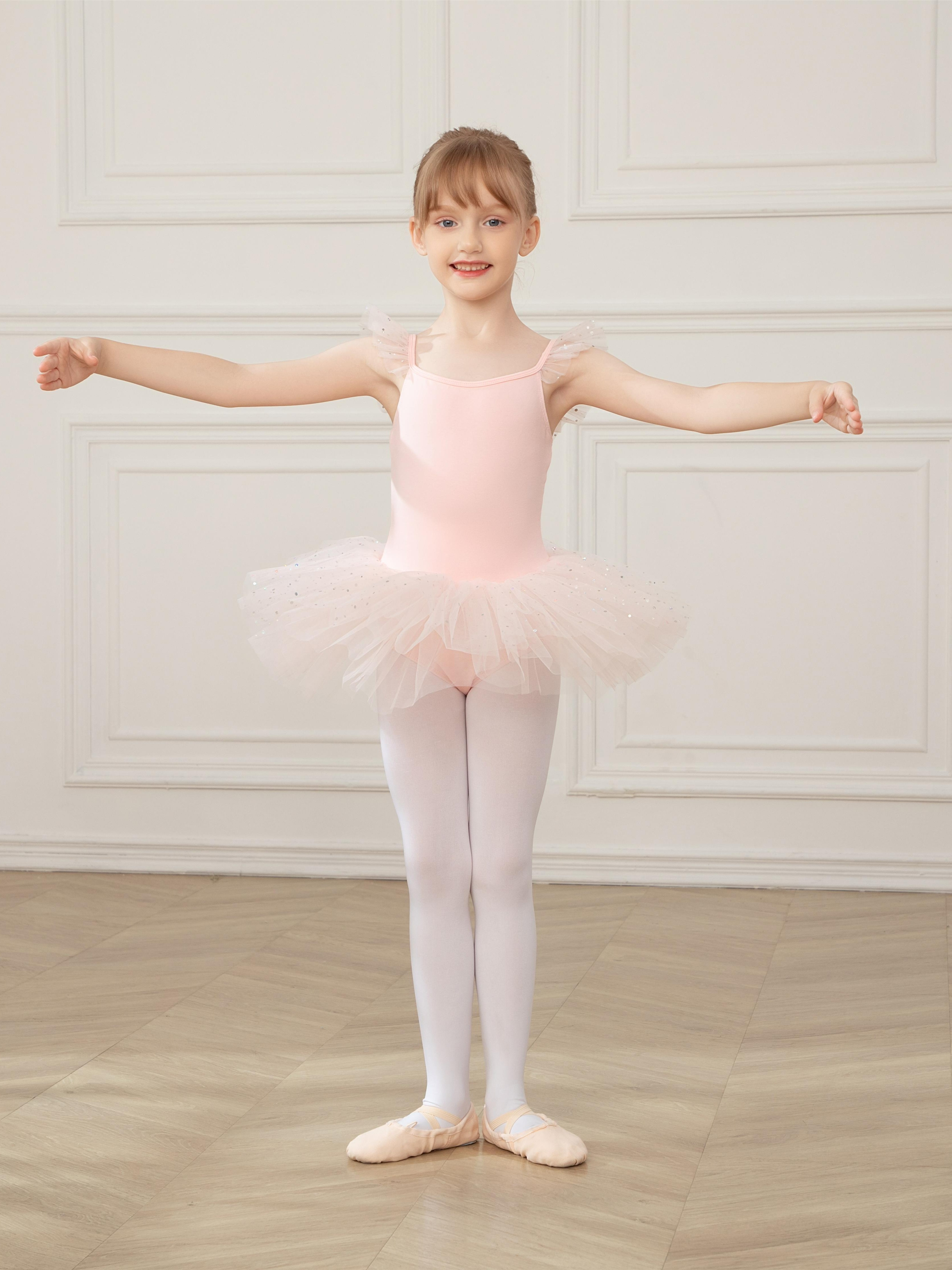 2PCS Girl Dance Outfits Ballet Yoga Top Pants Chiffon Pants Set Practice  Costume