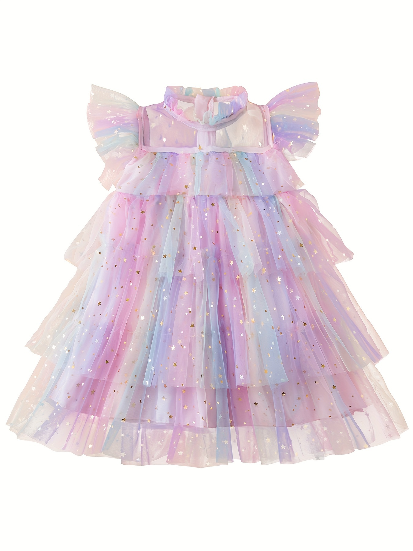 Abito Tutù Con Giunture In Tulle Arcobaleno Stile Principessa Da