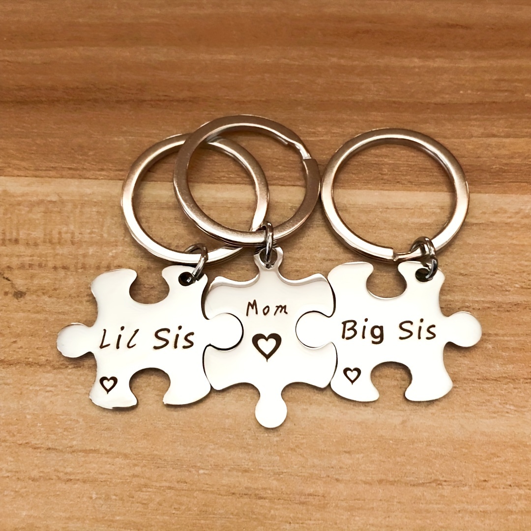 POTIY Silver Alphabet Initial Letters Keychain Initial Letter