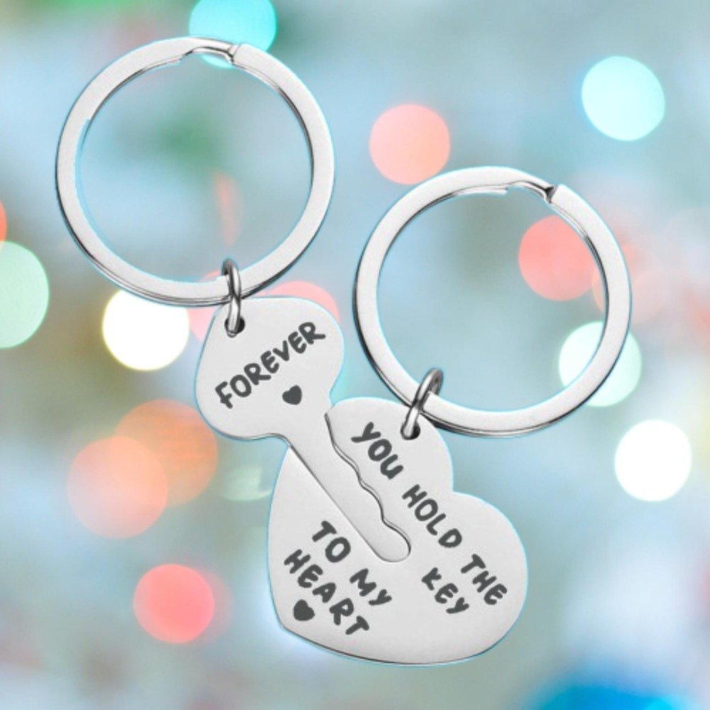 Regalos para pareja para novio y novia – Llavero con texto en inglés «You  Hold The Key To My Heart» para él y ella, regalos de cumpleaños para el día