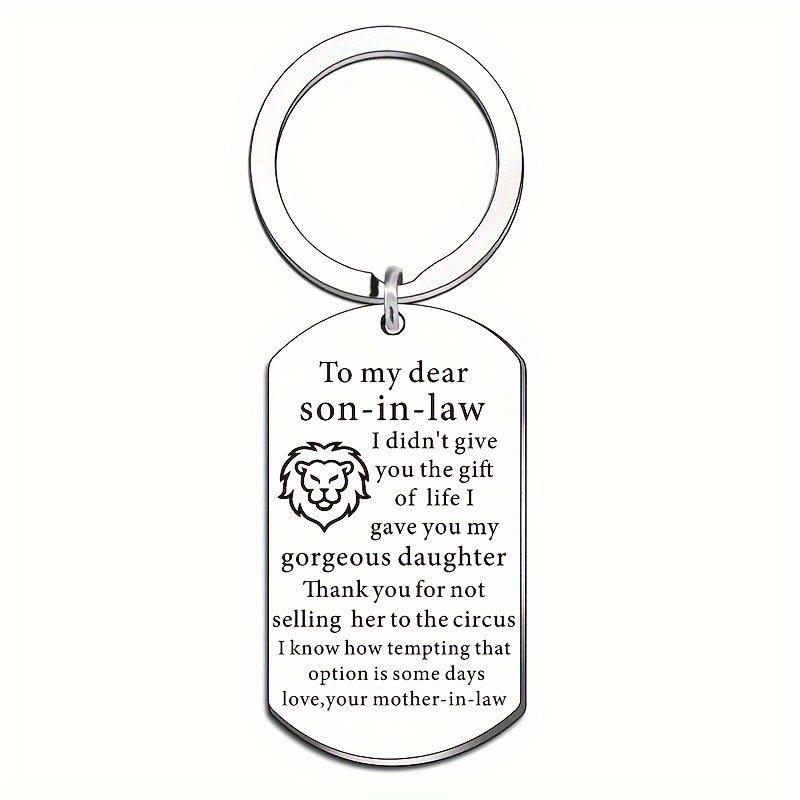 World's Best Son-in-law Tag Keychain Metal Key Chain Ring Birthday Christmas Thanksgiving Gift for Son-in-law,Son Gifts,Temu