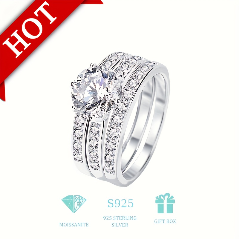 Diamond Wedding Ring Sets For Women - Temu