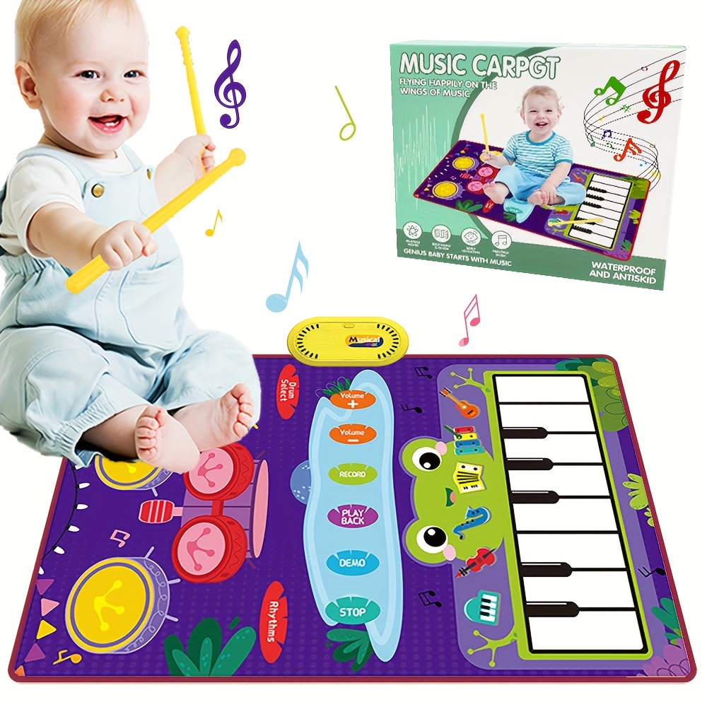  Piano de juguete para bebés de 6 a 12 meses, elefante iluminado  con música, juguetes para bebés de 6, 9, 12, 18 meses, aprendizaje  temprano, teclado de piano educativo, juguetes para