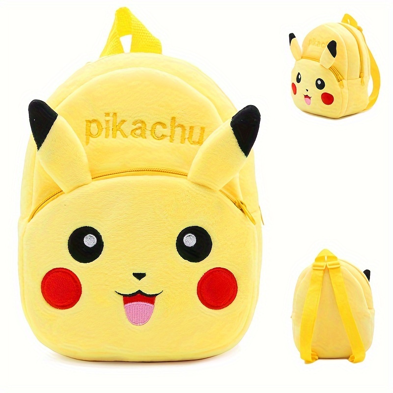 New Pokemon Backpack Plush Suffed Toy Kawaii Pikachu Mimikyu Eevee Mew  Gengar Snorlax Bag Soft Schoolbag For Children's Day Gift