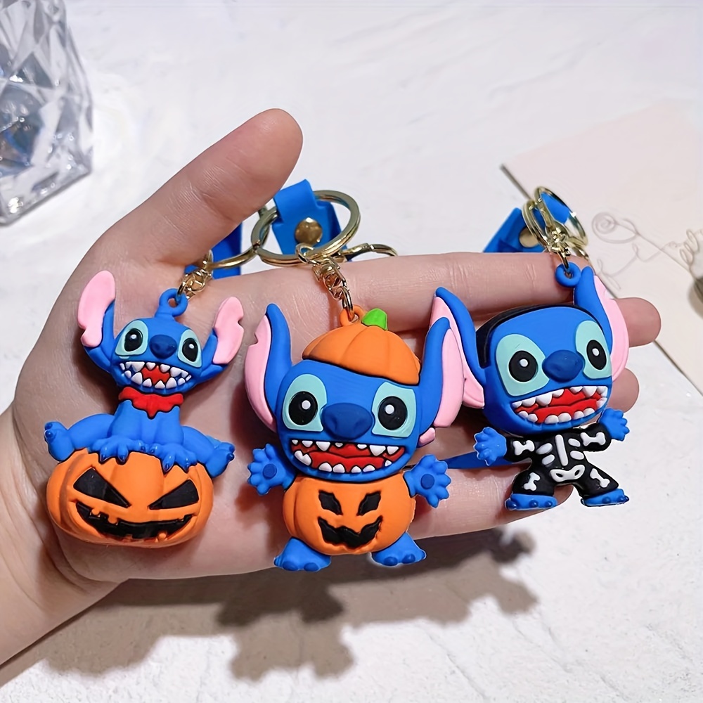 Lilo And Stitch 3D Silicone Keychain Key Chain Ring Pendant Game New 