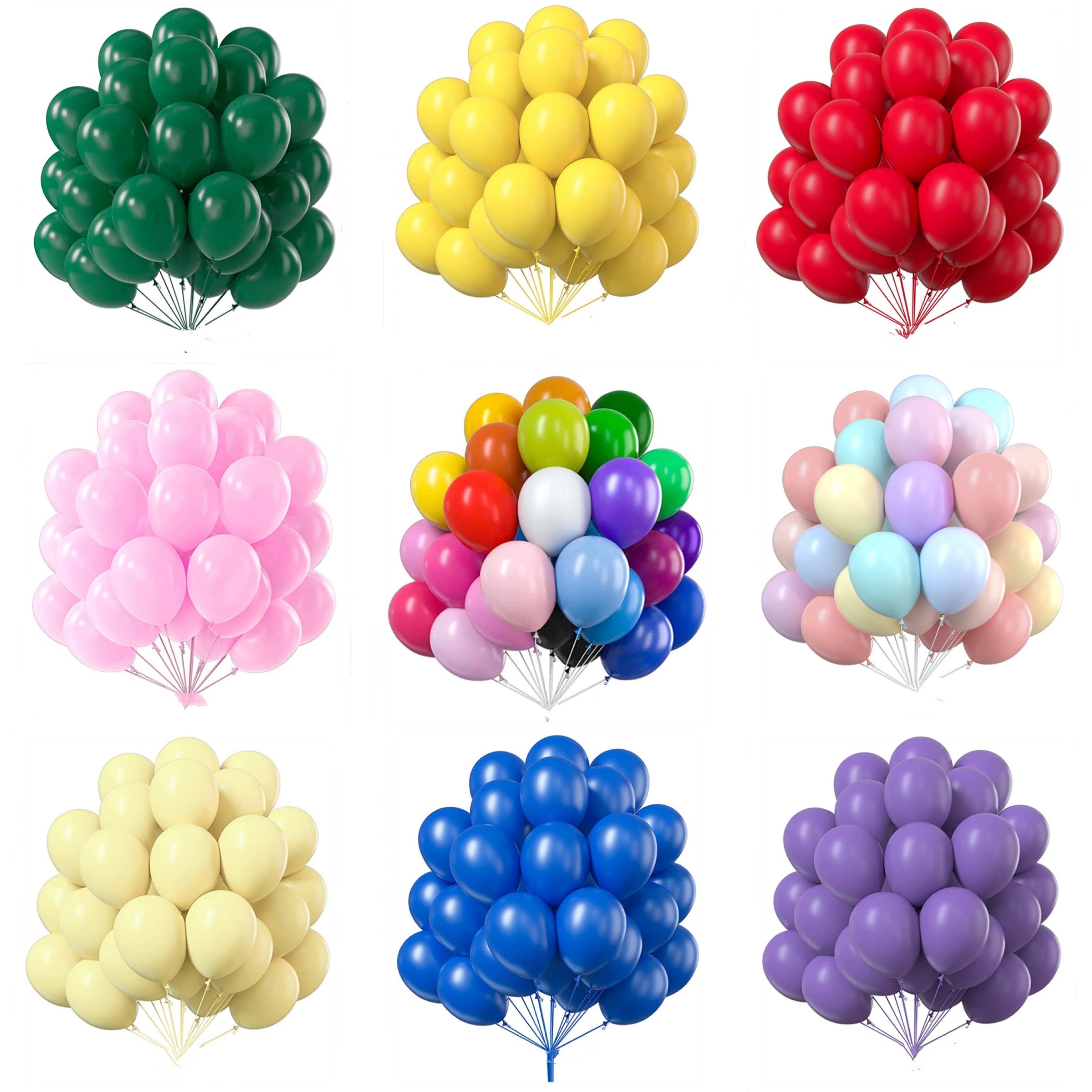 100 globos negros pequeños de 5 pulgadas, de látex cromado metálico, helio,  brillante, mini globo para decoración de fiestas