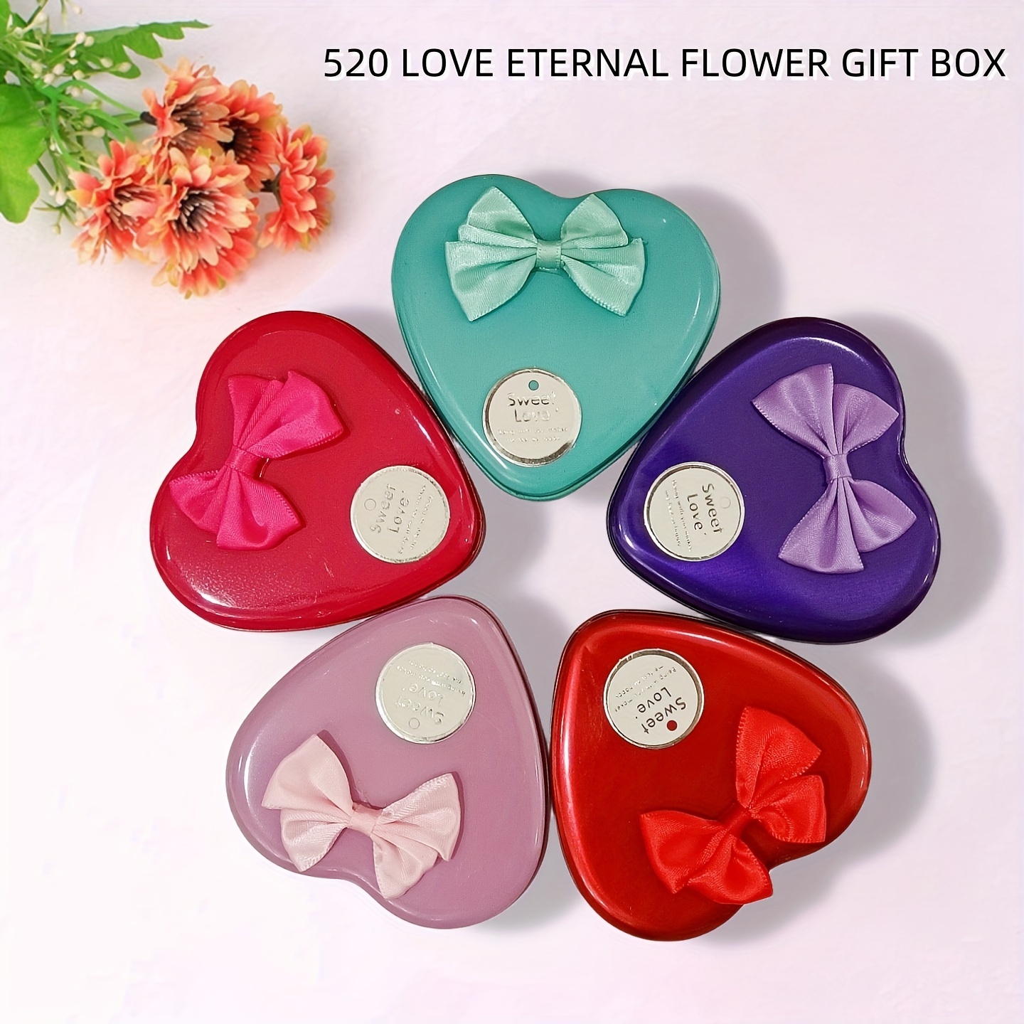 1pc Rose Bear Heart Shaped Gift Box, Artificial Rose Flower With Bears Gift  Box, Heart Shape Soap Flowers Gift Box For Birthday Valentine's Day Weddin