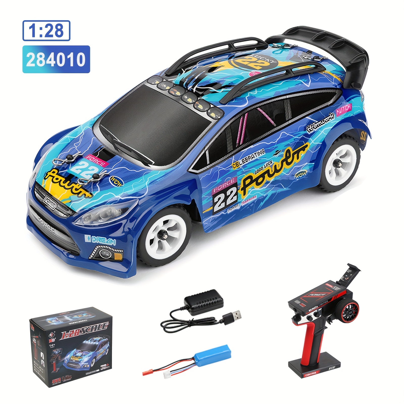 Wltoys 284131 Mini 4WD RC Drift Car Electric Short Truck Alloy Base Model  Toy with Light