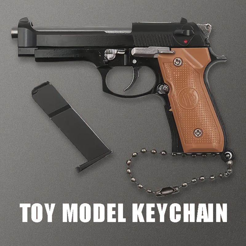 Mini Metal Water Gun Air Gun Keychain Pendant For Men - Temu