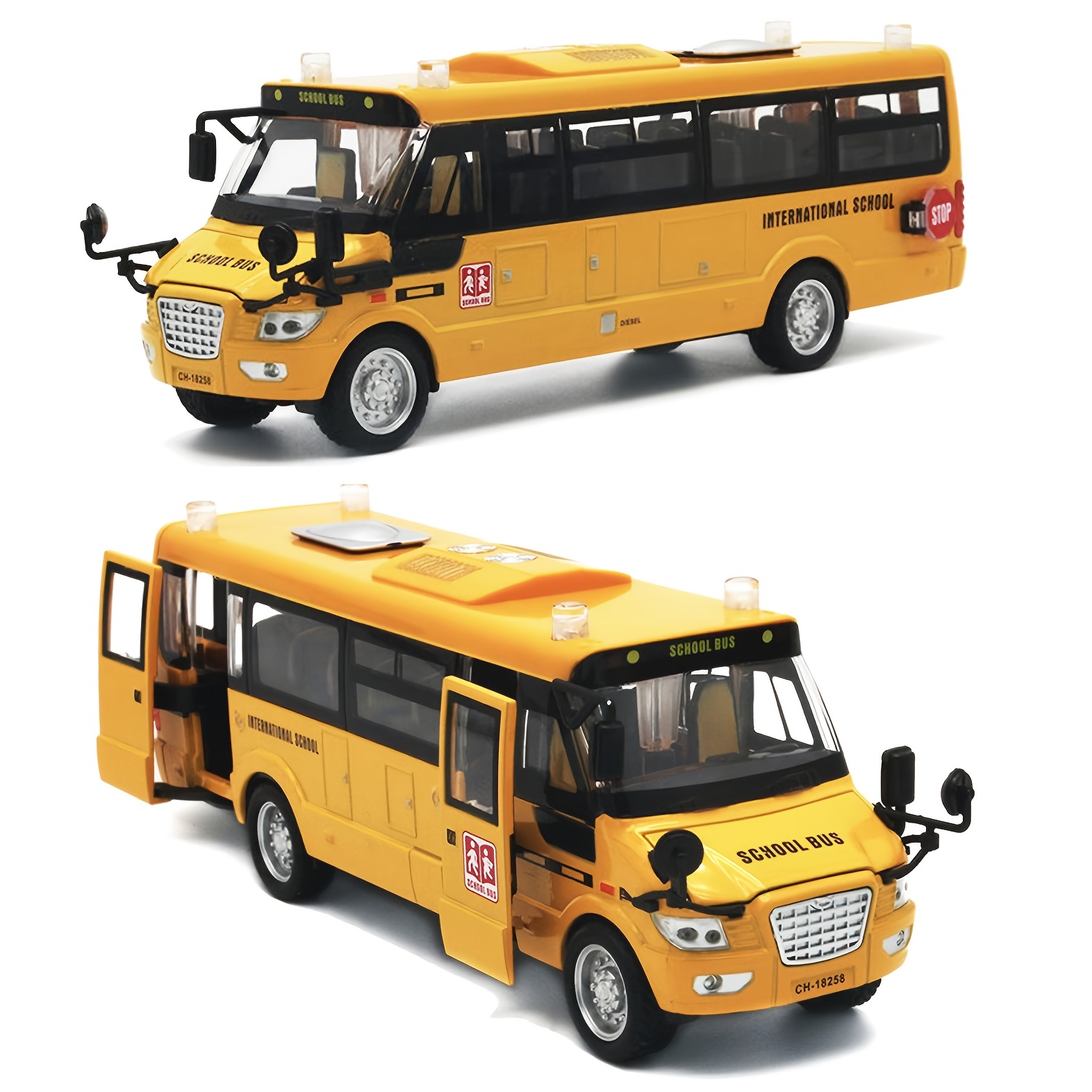 Acheter Bus à deux étages en ABS à 4 roues, voiture touristique de ville,  véhicules jouets, modèle de Bus, cadeaux pour enfants