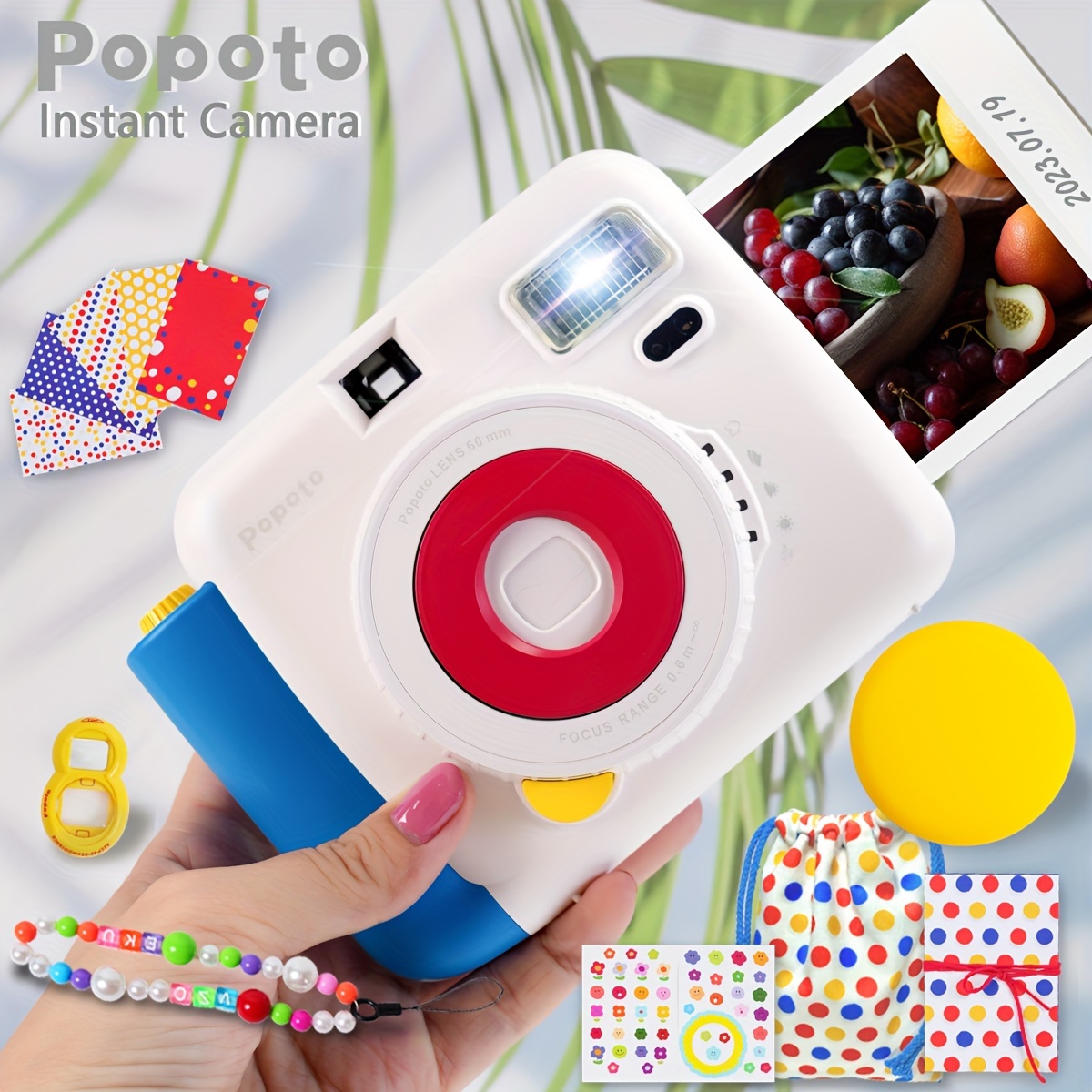 Lot de 5 films Polaroid 600 couleur pour appareil photo instantané