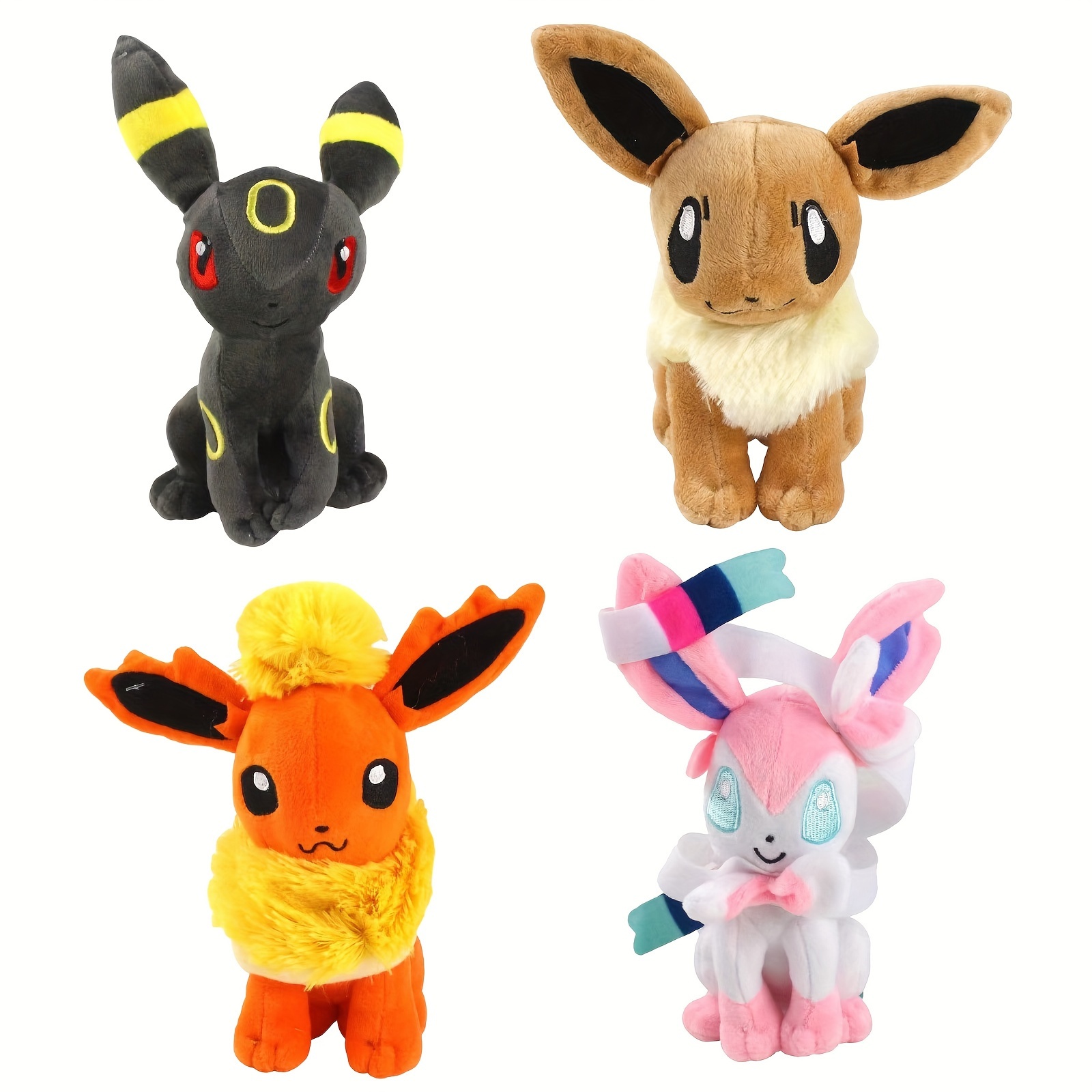  Pokemon 8 Espeon & Umbreon Plush 2-Pack - Officially Licensed  - Eevee Evolution - Add to Your Collection! Quality & Soft Collectible  Stuffed Animal Toy - Great Gift for Kids, Boys