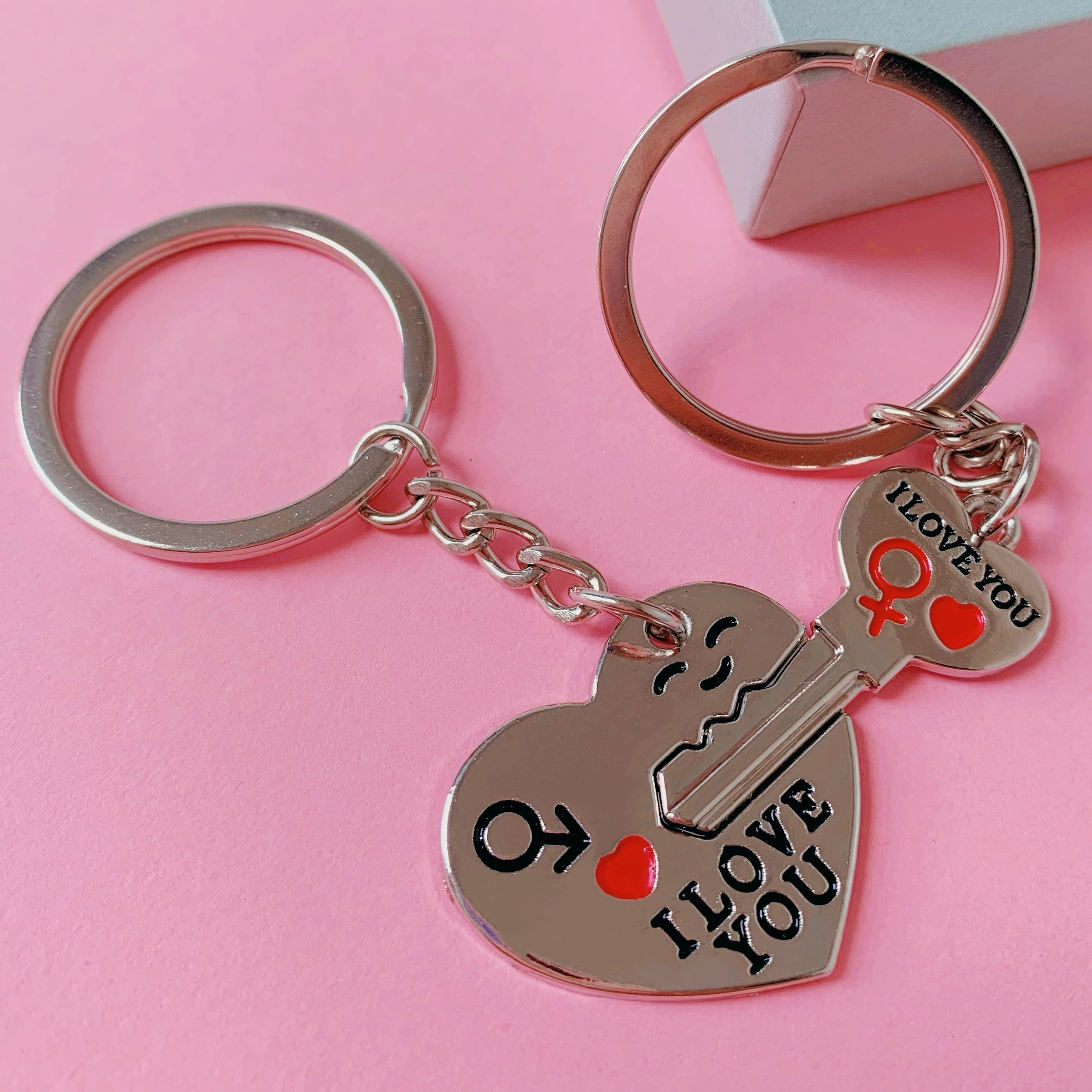 Couples Keychains Heart And Key - Temu