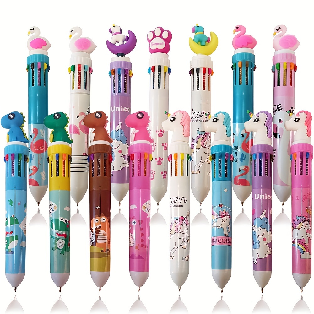 20/10 Pcs Set Kawaii Unicorn Flamingo Gel Pen Cartoon Cute pens for Writing  Stationery Girls Gifts Learning school Office pens