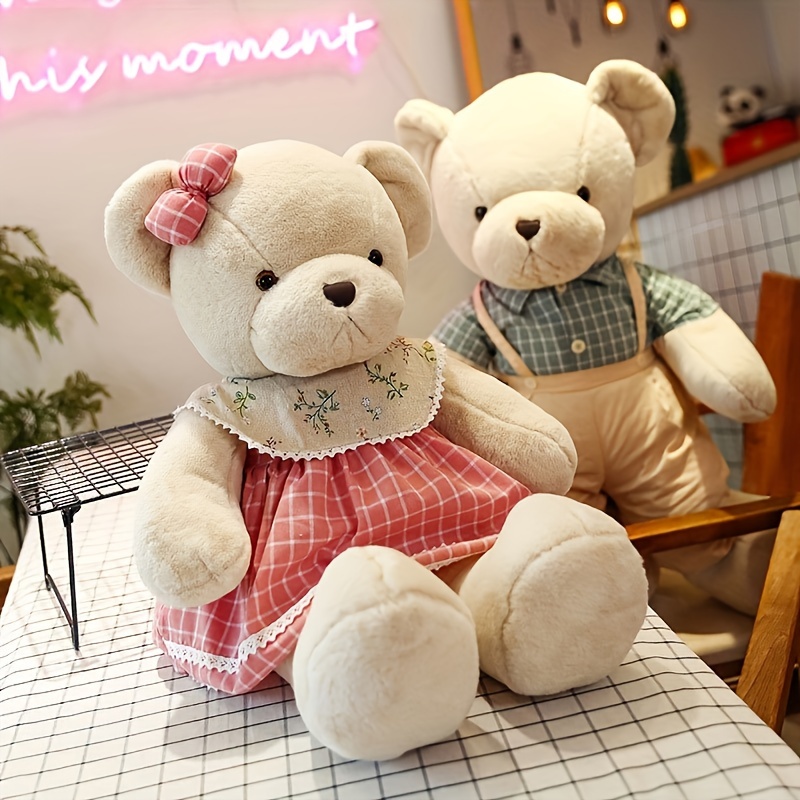 Kawaii Wool Knitting Stuffed Animals Doll Cute Teddy Bear - Temu