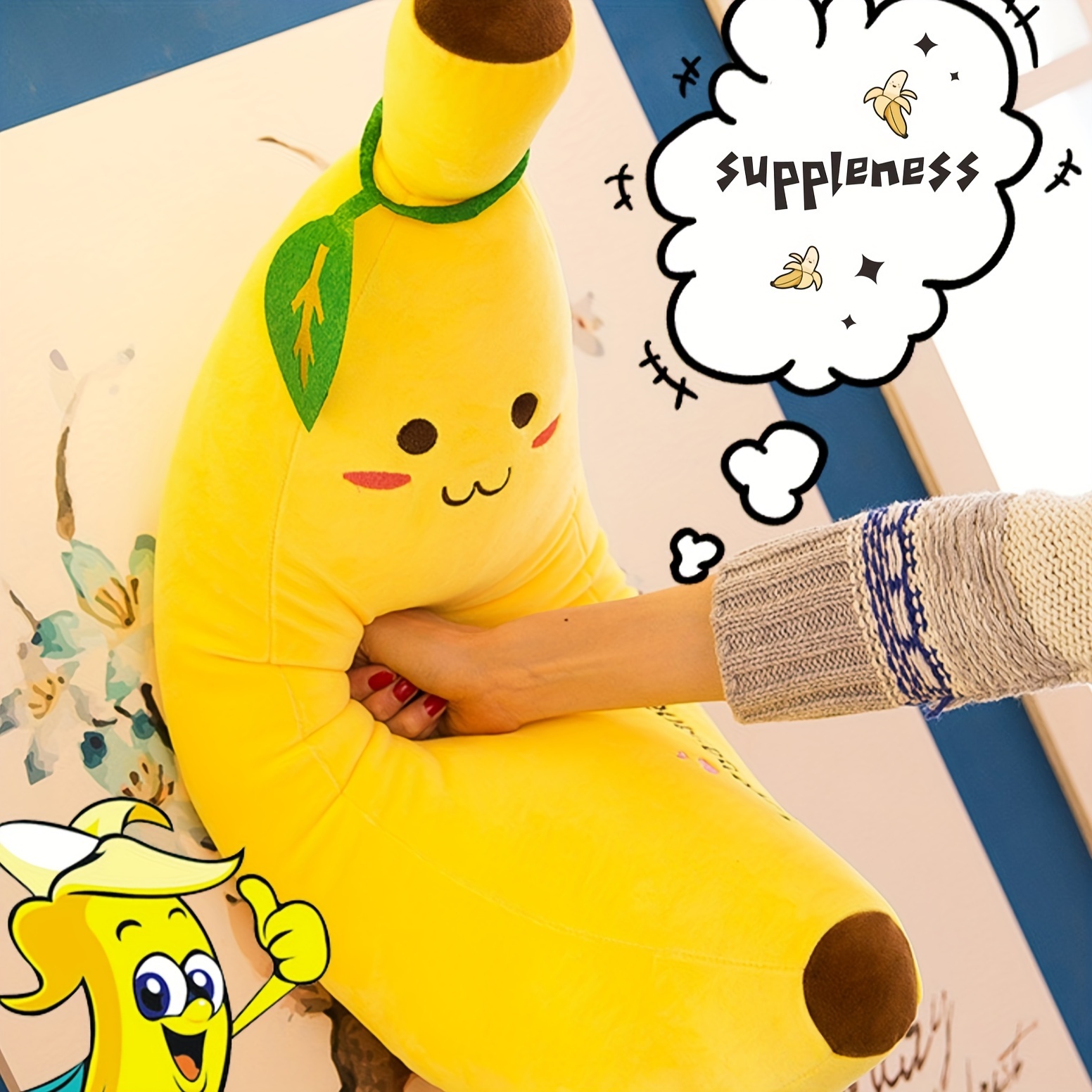 Yellow Banana Plush Toy Banana Doll Creative Banana Doll - Temu