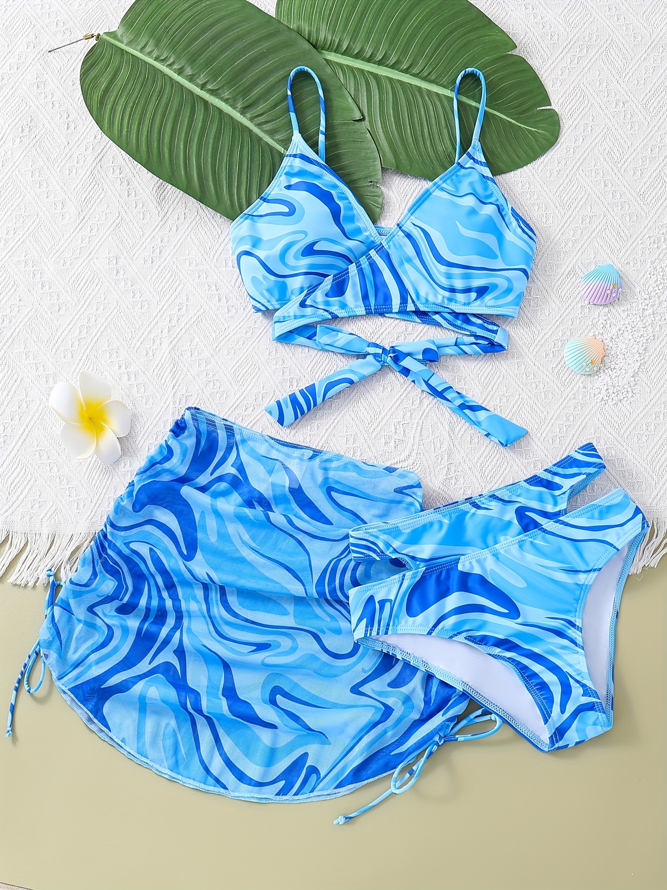 Argyle Trim Exposed Seam Bikini Sets Contrast Color High Cut - Temu