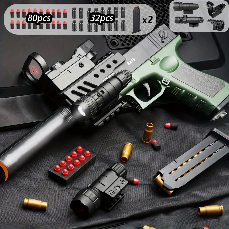  Revolver Toy Gun EVA Soft Bullets, Surprise Gift for Boys and  Girls 12+ : Toys & Games