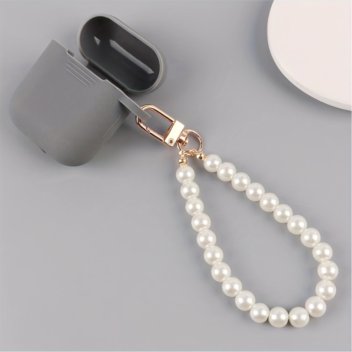 Fluffy Puff Ball Keychain With Pearl From Uniqueonecarat123, $1.19