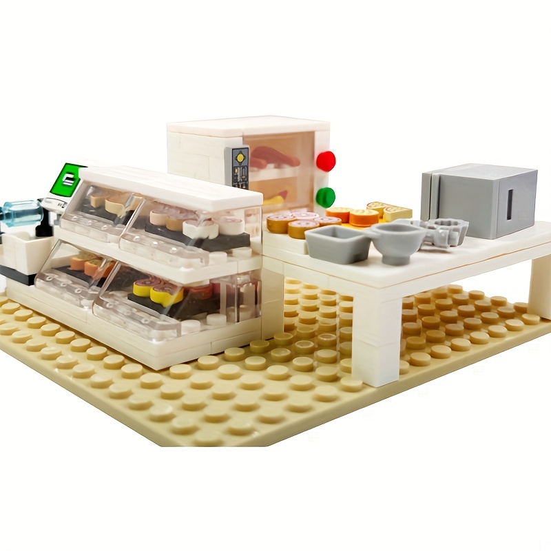 Moc Bakery Shop Building Bricks Oven Bricks City Bread - Temu