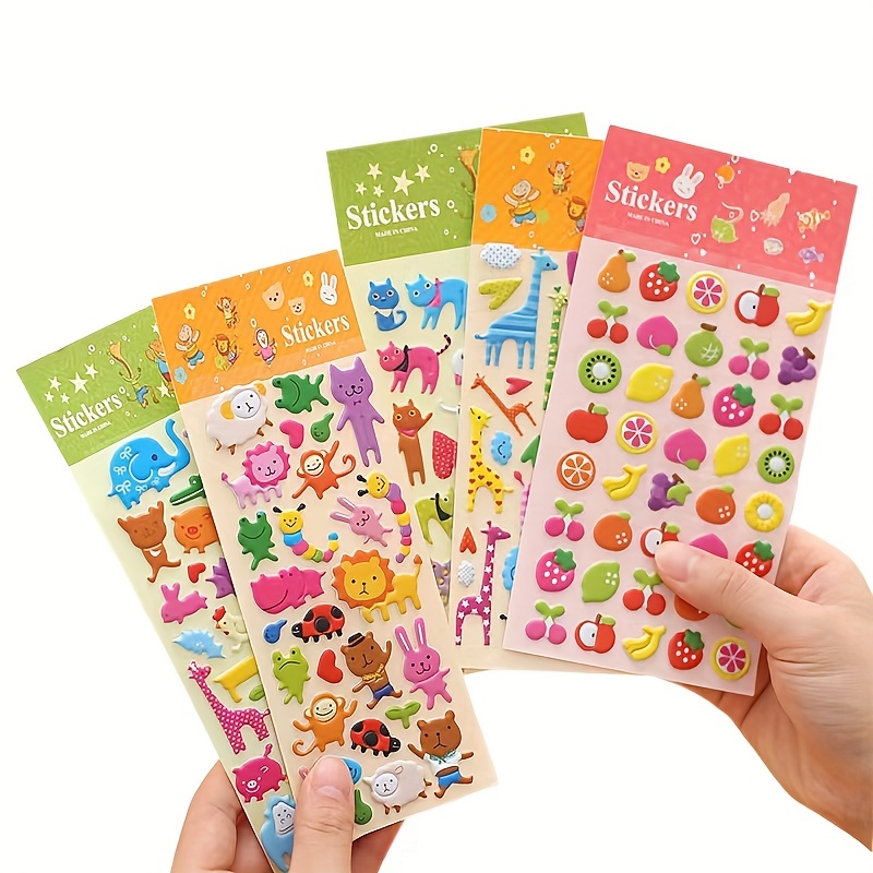 Kids Stickers Do Not Repeat 3d Fluffy Stickers Suitable For - Temu