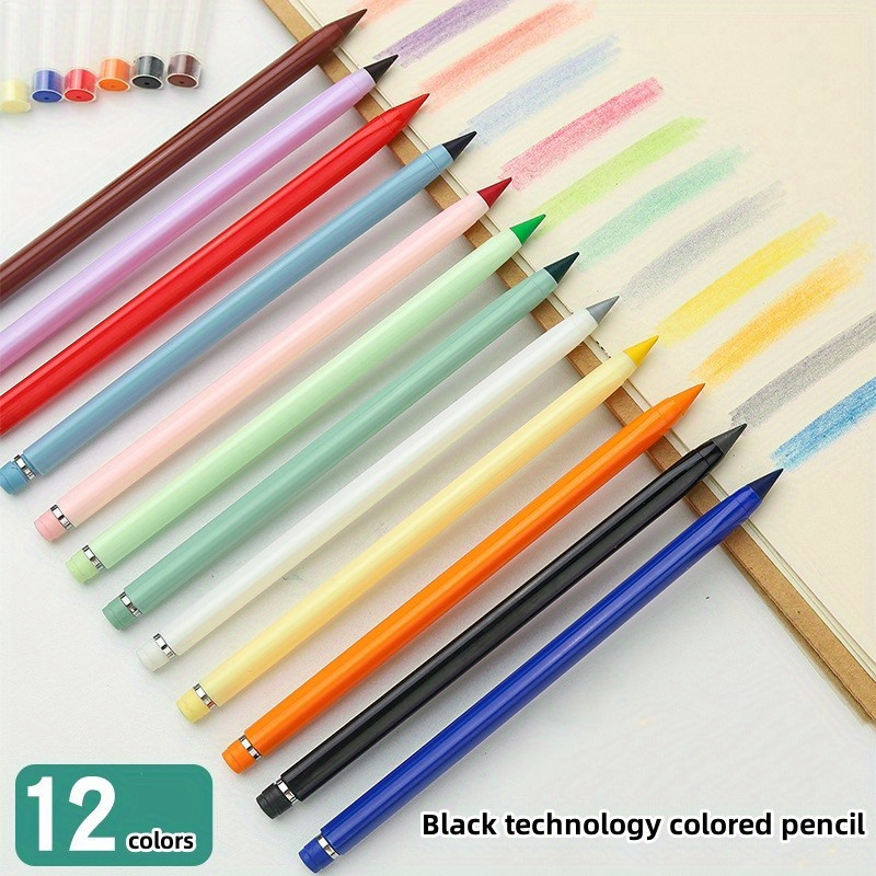 Ccfoud Colored Pencils Premium With Erasers, Pre-sharpened, Coloring Pencils  For Adults Kids Bulk School Supplies For Teachers,12 Colors, - Temu