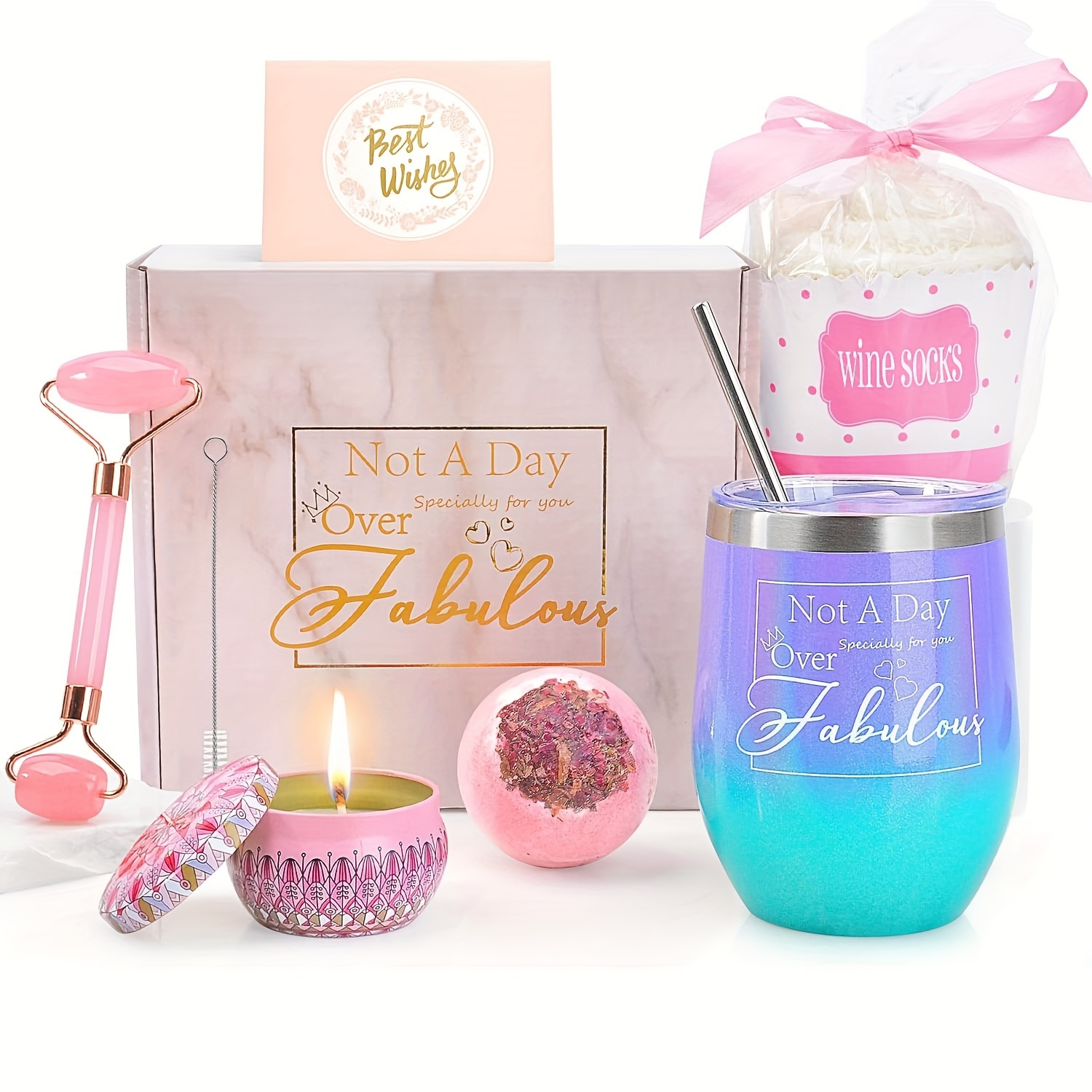 Birthday Gifts for Sister Mom Wife - Spa Box Basket Unique Gifts Ideas for  Her, Girl Female Presents for Best Friend Girlfriend Teacher Nurse, Tumbler  Fabulous Relaxation Gift Set for Women 