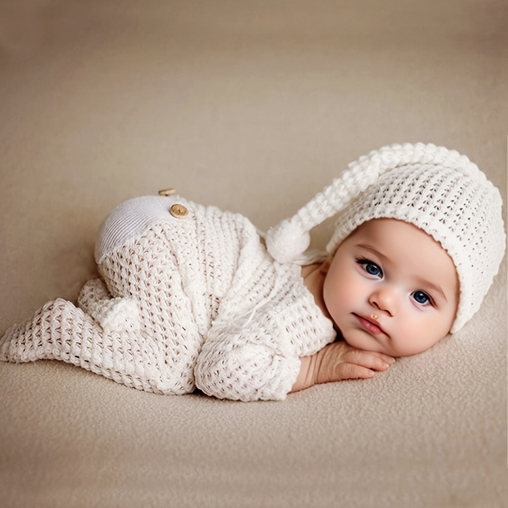 Crochet disfraz bebe niña bebes accesorios recien nacido manga larga ropa  bebe niño accesorios para fotografia de bebe ropa recien nacido atrezzo