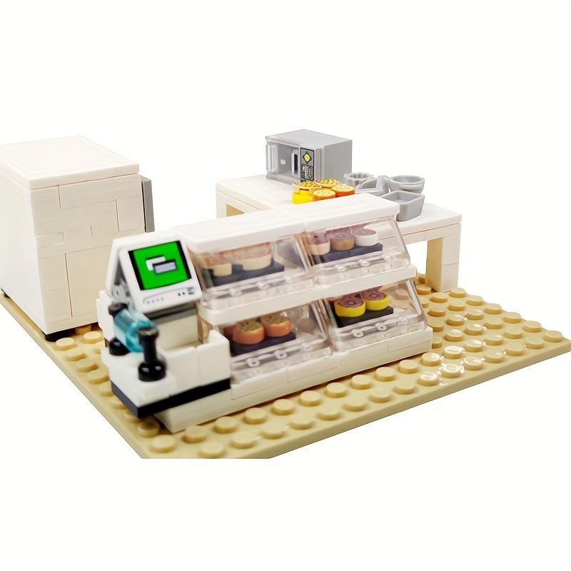 Moc Bakery Shop Building Bricks Oven Bricks City Bread - Temu