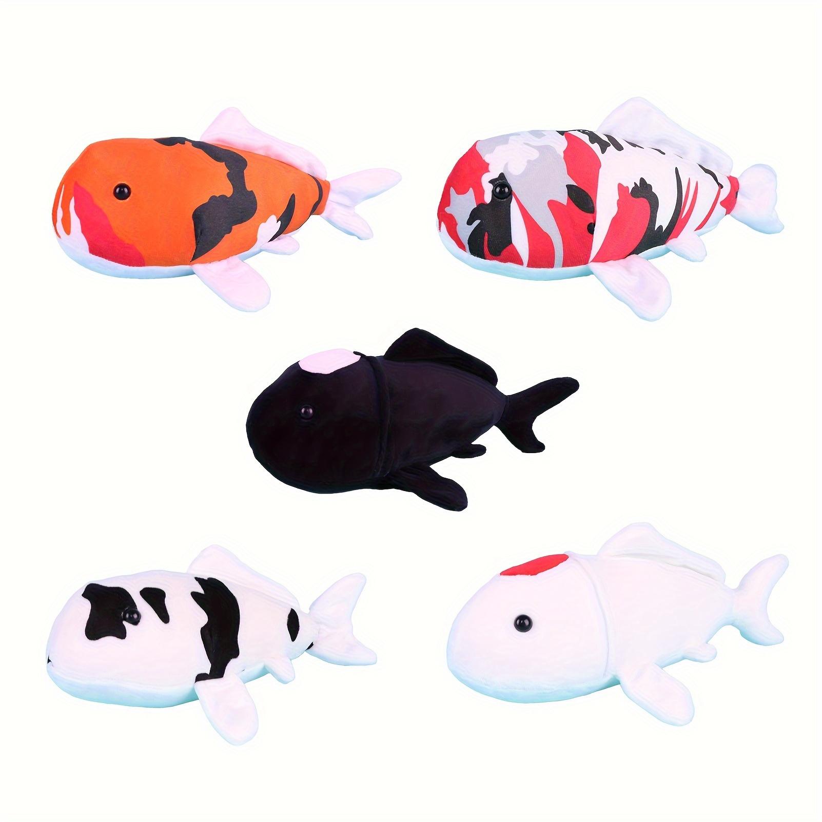 Fish Figurines Miniature Fish Figures Fake Fish Models Hand Painted Animal  Figurine Ornament for Micro Landscape Party Favors Cake Topper,Set of 7
