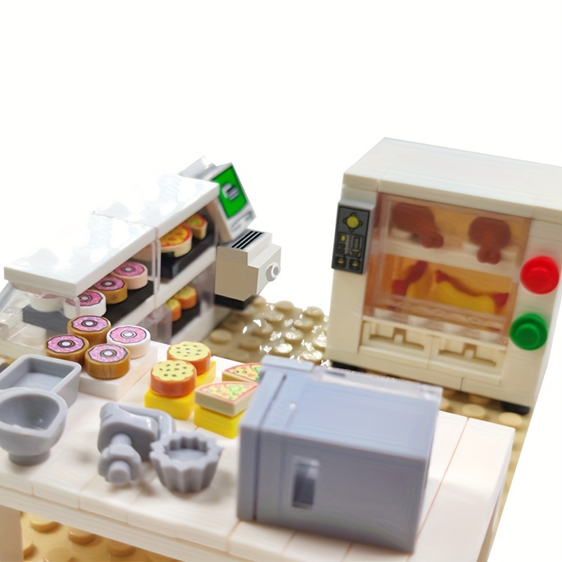 Moc Bakery Shop Building Bricks Oven Bricks City Bread - Temu