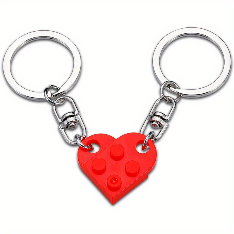  Llavero de regalo para parejas para el día de San Valentín:  juego de 2 llaveros de corazón a juego con texto en inglés You Hold The  Key to My Heart, llavero