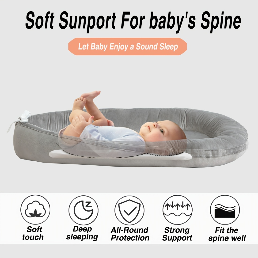 Baby Lounger Nouveau-né Bébé Nid Oreiller Pour Co-dormir